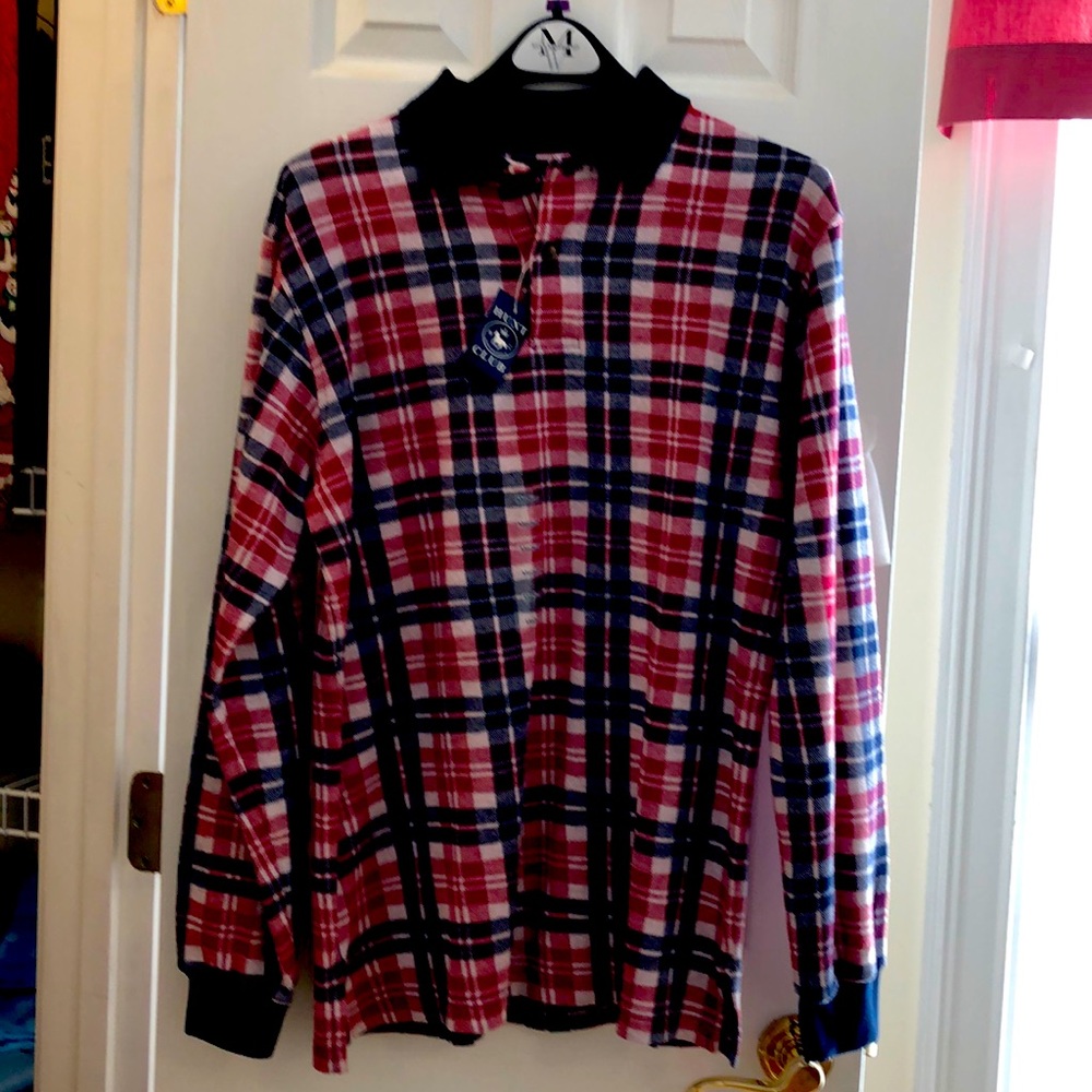 Men’s long sleeve Hunt Club polo shirt, size M.